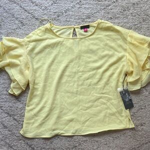 Vince Camuto Lemon Ruffle Sleeve Blouse